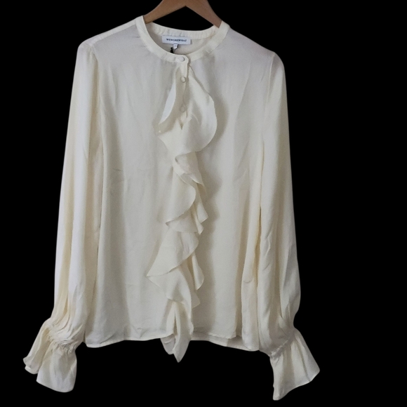WeWoreWhat Ruffle Blouse Long Sleeve New M - Picture 3 of 10